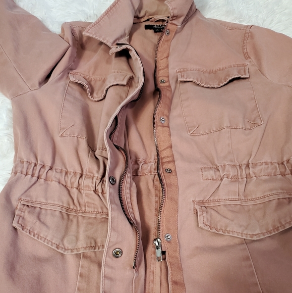ANA~PALE PINK CARGO ZIP & SNAP JACKET! - Picture 10 of 15
